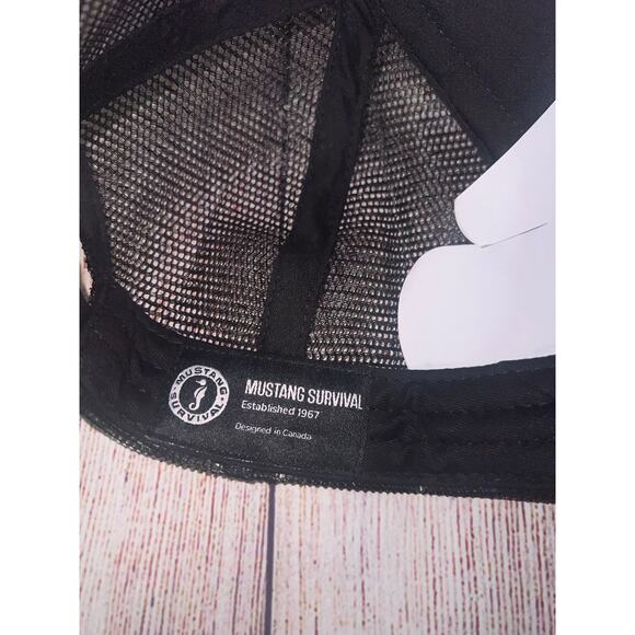 Mustang Survival Trucker Hat Adjustable Cap Strap Back Outdoor One Size Mens NWT - Picture 6 of 6